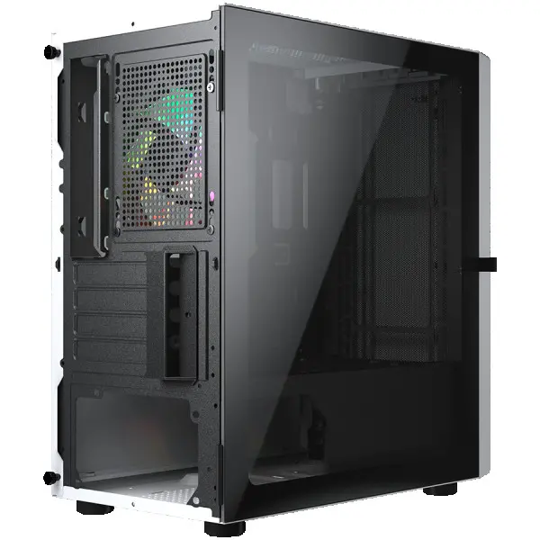 COUGAR | Purity RGB White | PC Case | Mini Tower  TG Front Panel with ARGB strip  1 x ARGB Fan  3mm TG Left Panel ( CGR-5PC4W-RGB ) 