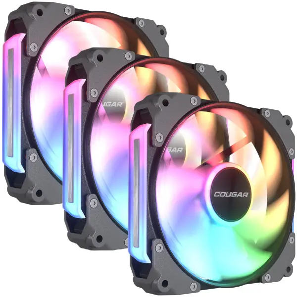 COUGAR Apolar 120 ARGB (3 pcs pack)  Elite Universal Modular Fan (3pcs pack)  Black ( CF-APR12HB3-RGB ) 