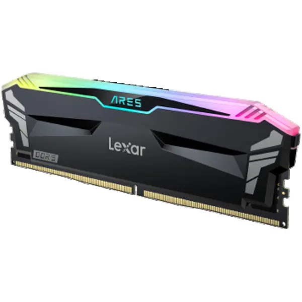 Lexar Ares DDR5 (2X16GB) 7200 CL34 1.4V Memory with heatsink and RGB lighting,Dual pack, Black Color, EAN: 843367132546 ( LD5U16G72C34LA-RG