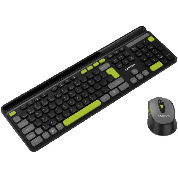 CANYON HSET-W5 ENAD Keyboard+Mouse AAA+AA Wireless Black ( CNS-HSETW5BK-AD ) 
