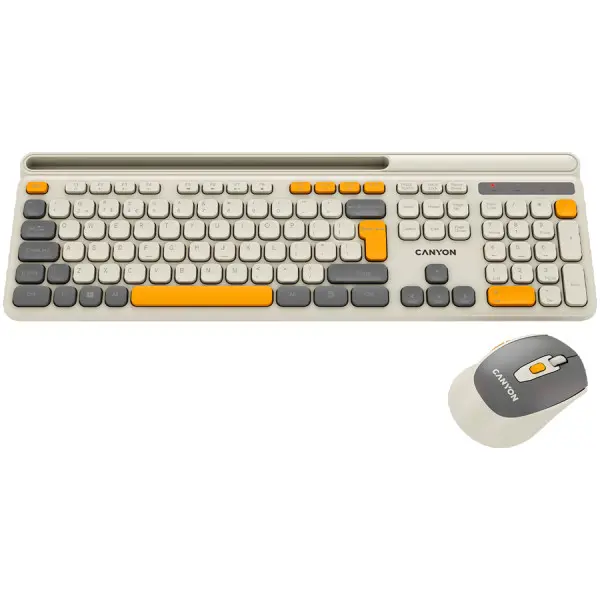 CANYON HSET-W5 ENAD Keyboard+Mouse AAA+AA Wireless Beige ( CNS-HSETW5BG-AD ) 