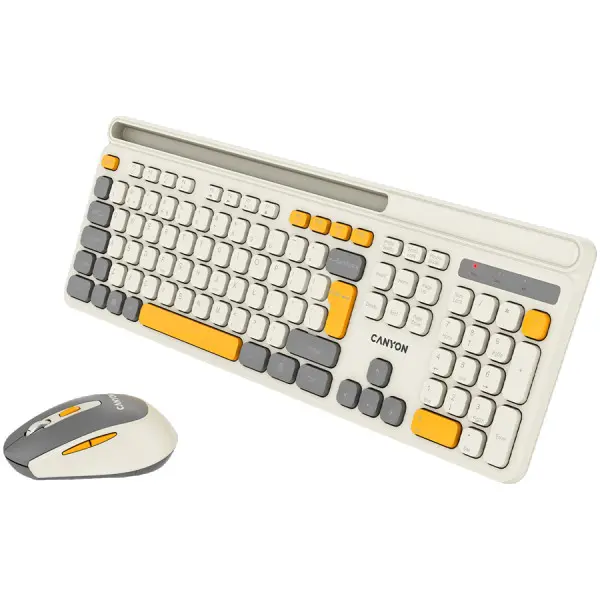 CANYON HSET-W5 ENAD Keyboard+Mouse AAA+AA Wireless Beige ( CNS-HSETW5BG-AD ) 