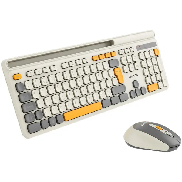 CANYON HSET-W5 ENAD Keyboard+Mouse AAA+AA Wireless Beige ( CNS-HSETW5BG-AD ) 