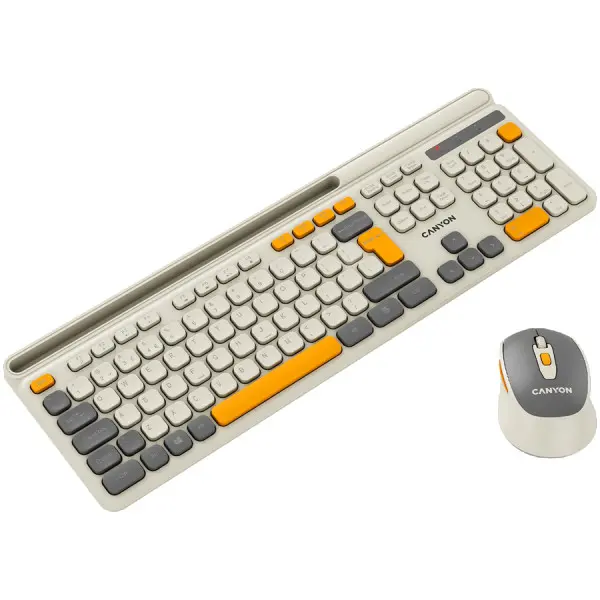 CANYON HSET-W5 ENAD Keyboard+Mouse AAA+AA Wireless Beige ( CNS-HSETW5BG-AD ) 