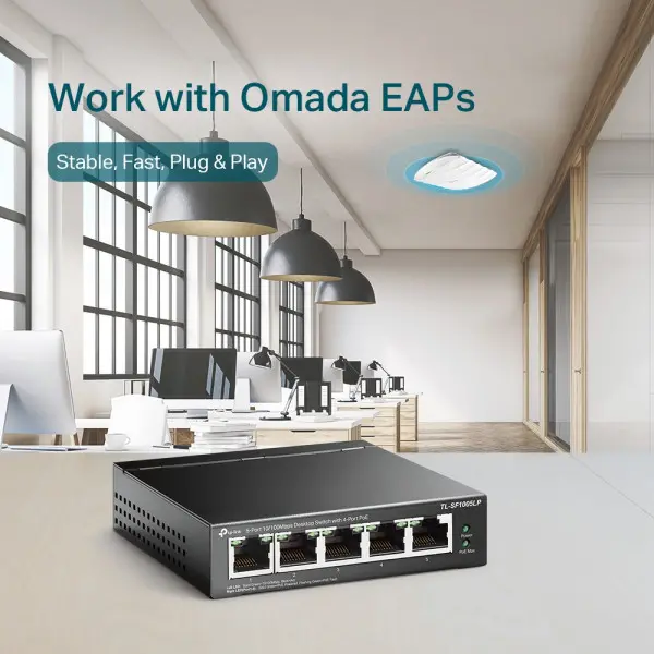 LAN Switch TP-LINK TL-SF1005LP 10100 5port (4 PoE)