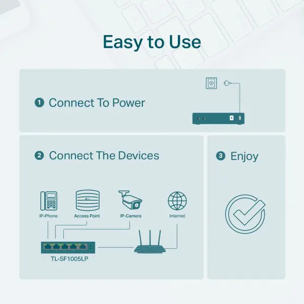 LAN Switch TP-LINK TL-SF1005LP 10100 5port (4 PoE)