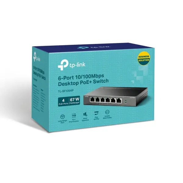 LAN Switch TP-LINK TL-SF1006P 6-port 10100 4-Port PoE+