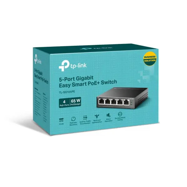 LAN Switch TP-LINK TL-SG105PE 5port 101001000Mbps4PoEMetal