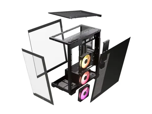 Kućište CORSAIR 3500X Mid-TowerATXkaljeno staklobez napajanjaARGBcrna' ( 'CC-9011278-WW' ) 