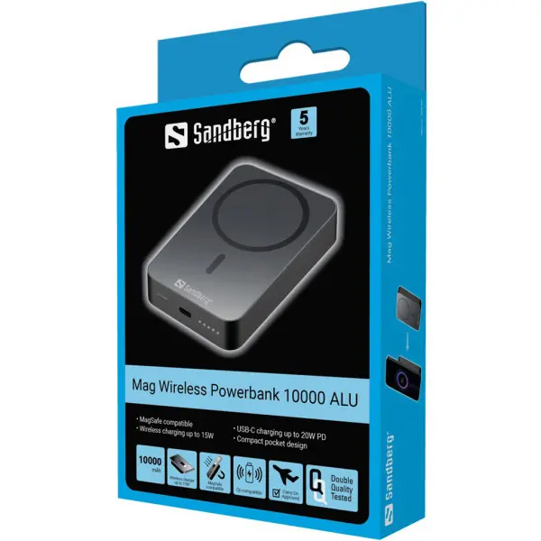 Powerbank Sandberg Mag 420-97 10000mAh Wireless ALU