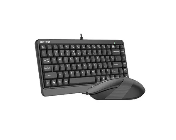 A4 TECH F1110 FSTYLER Compact USB US siva tastatura + USB sivi miš 