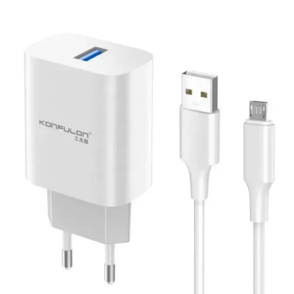 KONFULON Kućni punjač C87+USB Mikro Px22 brzi 5V/3A