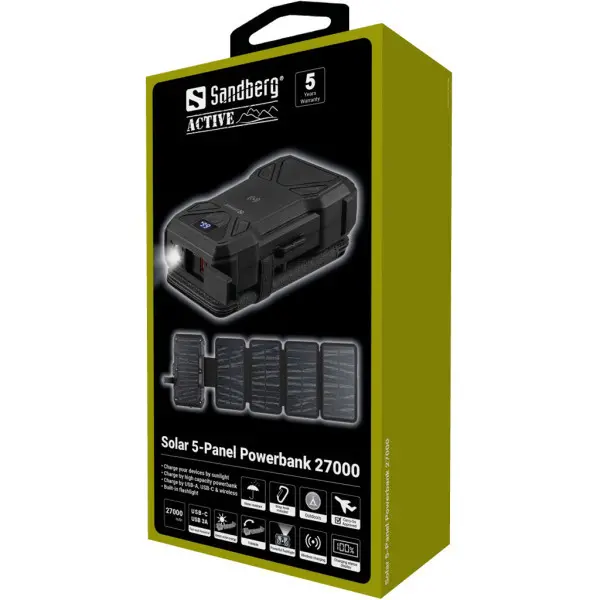 Solarni punjač Sandberg 421-05 13W 1xUSB-A2xUSB-C10000mAh37WhIP54
