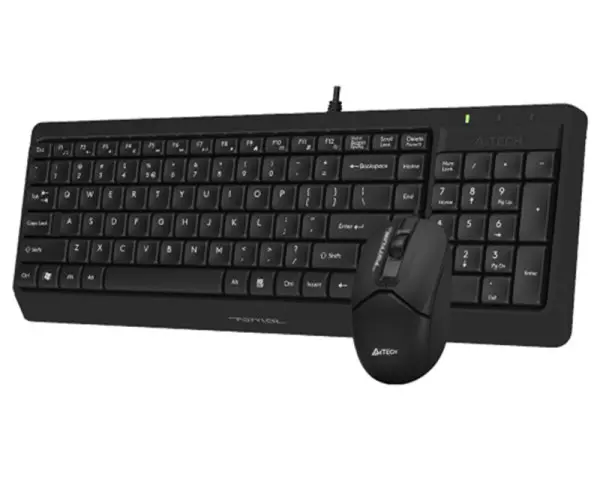 A4 TECH F1512S FSTYLER USB YU crna tastatura + USB crni miš 
