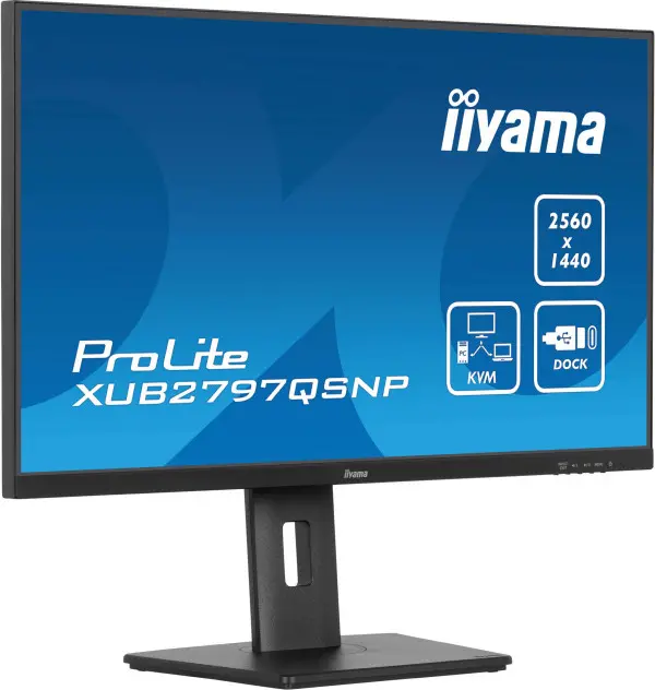 Monitor 27'' Iiyama XUB2797QSNP-B1 IPS 2560x1440100Hz1msHDMIDPUSBRJ45zvučn 
