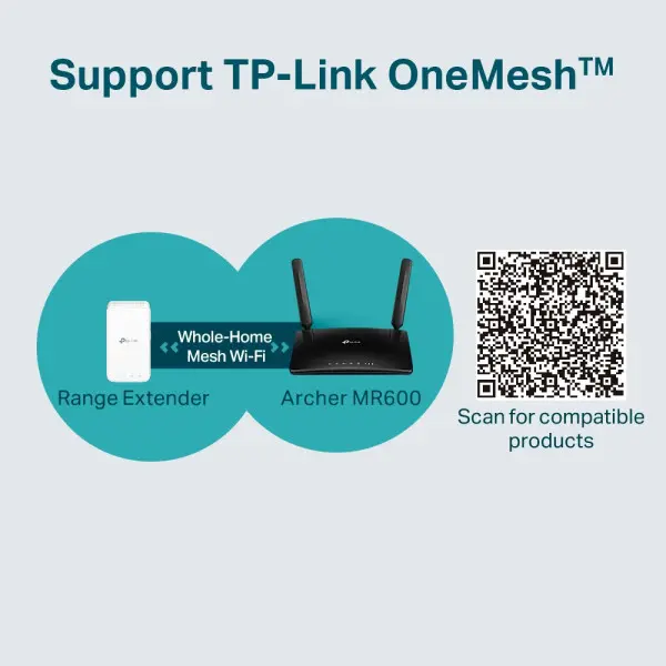 LAN Ruter TP-LINK Archer MR600 AC1200 WiFi DualBand 4G SimSlot