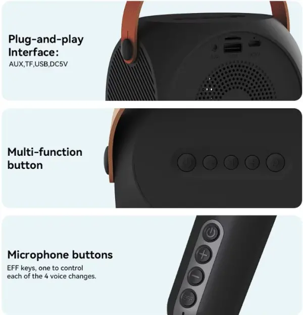 SPK-L2 ** Gembird Bluetooth zvucnik RGB, 10W, 1800mAh, microSD, AUX + mikrofon 500mAh (1360)