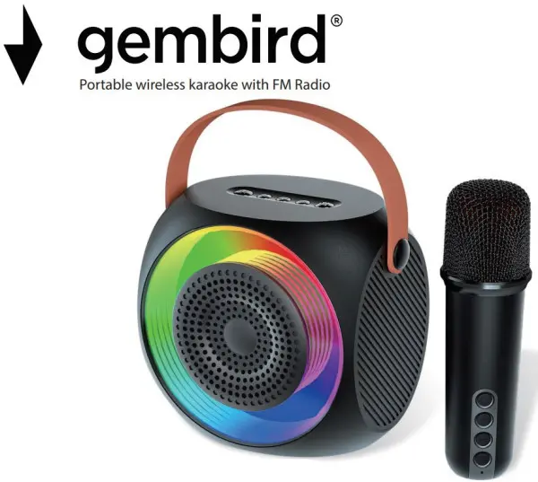 SPK-L2 ** Gembird Bluetooth zvucnik RGB, 10W, 1800mAh, microSD, AUX + mikrofon 500mAh (1360)