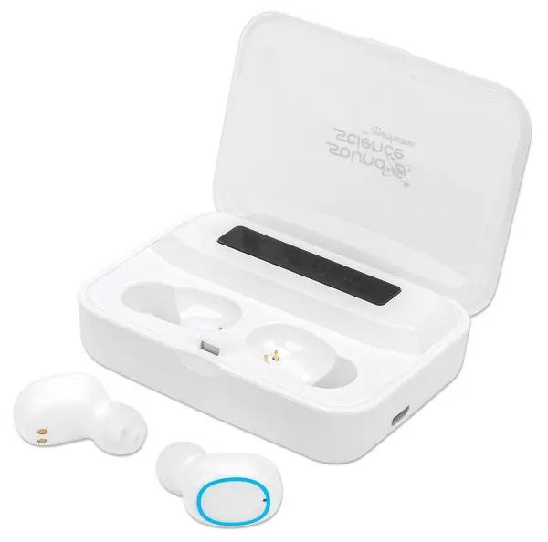 Slušalice TWS Manhattan 180399 Bluetooth 5.0 bele