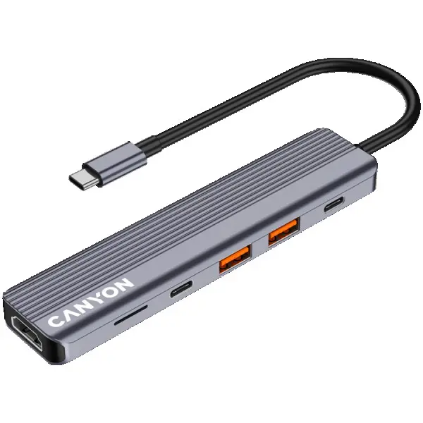 CANYON hub DS-17 6in1 4k USB-C Grey ( CNS-TDS17 ) 