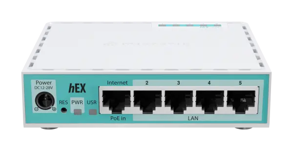LAN MikroTik E50UG hEX ruter sa 5 x Gigabit LAN  WAN portova 101001000Mb