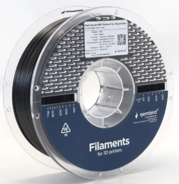 3DP-ABS1.75HY-01-BK ABS filament velike brzine za 3D stampac 1.75mm, kotur 1KG BLACK