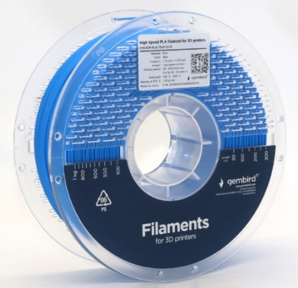 3DP-PLA1.75HY-01-B PLA filament velike brzine za 3D stampac 1.75mm, kotur 1KG BLUE