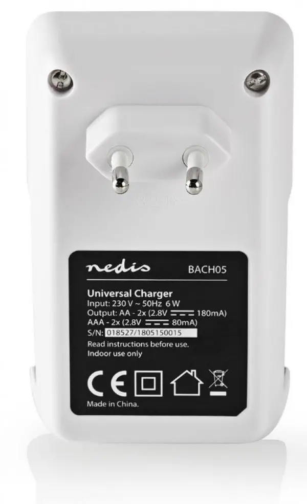 OUTLET BACH05 * Nedis Punjac baterija AA/AAA LED indikator (900)