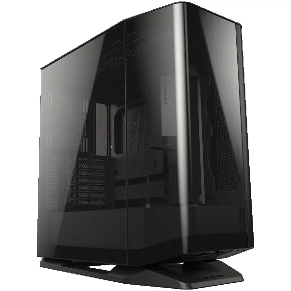 COUGAR | FV270 Black | PC Case | Mid tower  Tempered, Curved Glass Perimeter  Quick Detachable Air Filters  Up to 9 Fans (1x120mm RGB Prein