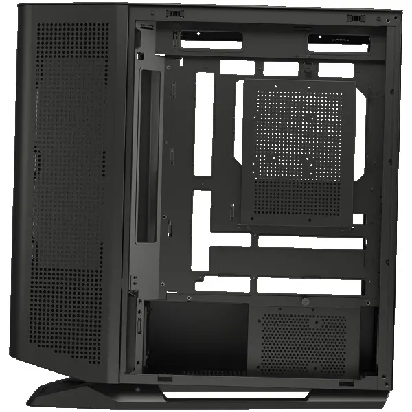 COUGAR | FV270 Black | PC Case | Mid tower  Tempered, Curved Glass Perimeter  Quick Detachable Air Filters  Up to 9 Fans (1x120mm RGB Prein