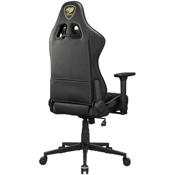 COUGAR Gaming chair Armor One V2 Gold F, Breathable PVC Leather, Classic high-back design, Adjustable Design, 4D Folding Armrests, Recliner
