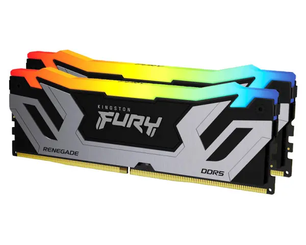 KINGSTON CUDIMM DDR5 48GB (2x24GB kit) 8400MTs KF584CU40RSK2-48 FURY Renegade Silver RGB XMP 