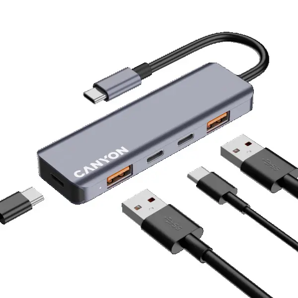 CANYON hub DS-18 5in1 USB-C Grey ( CNS-TDS18 ) 