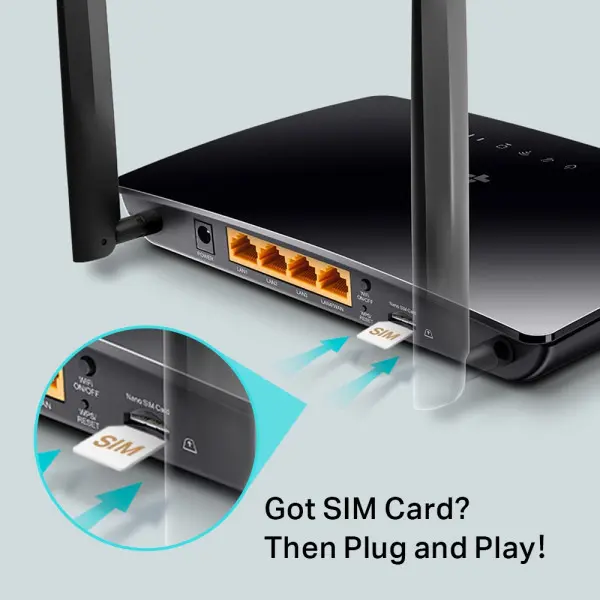 4G Router TP-LINK MR400 AC12004GLANSIM slot