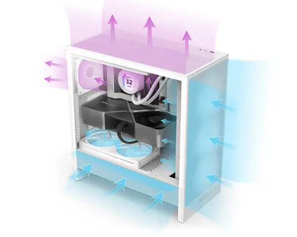 NZXT H5 Flow Gaming kućište crno (CC-H52FB-01) 