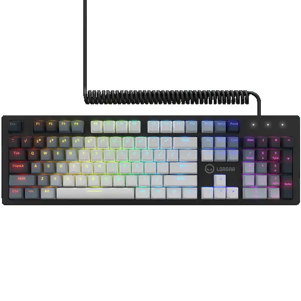 LORGAR Azar 514, Wired mechanical gaming keyboard, RGB backlight, 1680000 colour variations, 18 modes, keys number: 104, 50M clicks, linear (2)