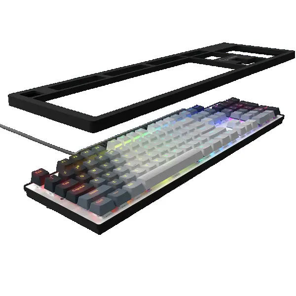 LORGAR Azar 514, Wired mechanical gaming keyboard, RGB backlight, 1680000 colour variations, 18 modes, keys number: 104, 50M clicks, linear (2)