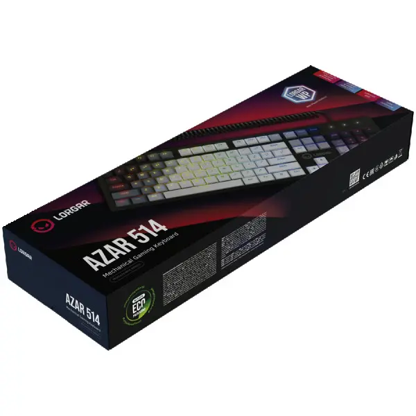 LORGAR Azar 514, Wired mechanical gaming keyboard, RGB backlight, 1680000 colour variations, 18 modes, keys number: 104, 50M clicks, linear (2)