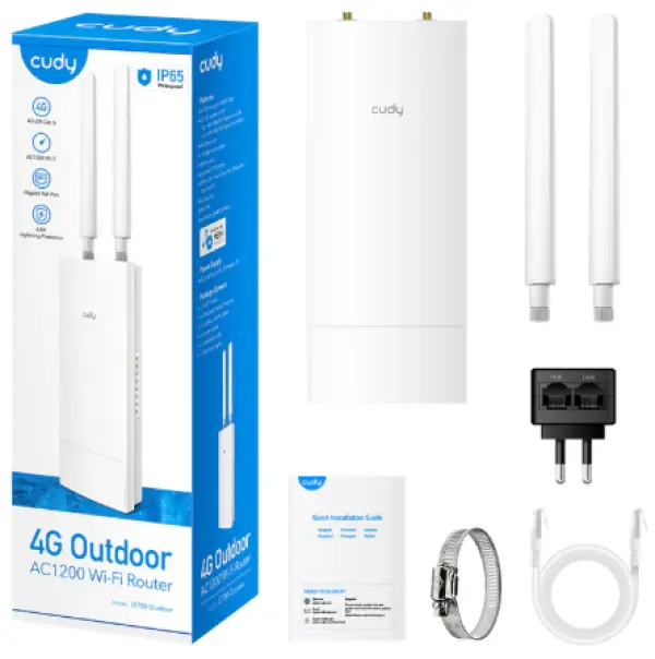 Cudy LT700 AC1200 Indoor/Outdoor 4G Cat 6 Wi-Fi Router