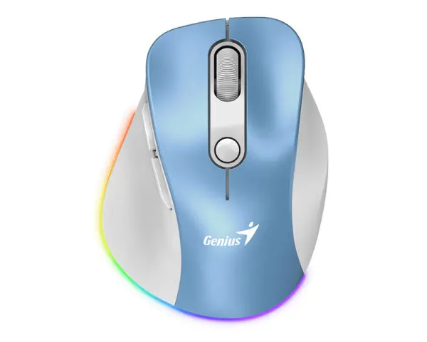 GENIUS Ergo 9000S Pro Light Blue USB Bežični plavi miš 
