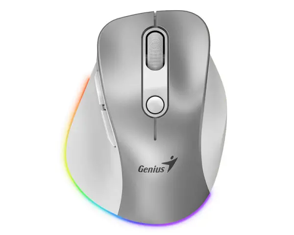 GENIUS Ergo 9000S Pro Silver USB Bežični sivi miš 
