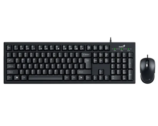 GENIUS KM-100SE USB US crna tastatura+ USB crni miš 