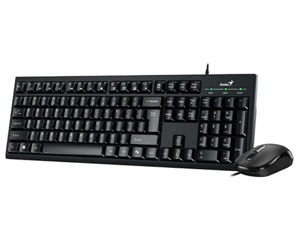 GENIUS KM-100SE USB YU crna tastatura+ USB crni miš 
