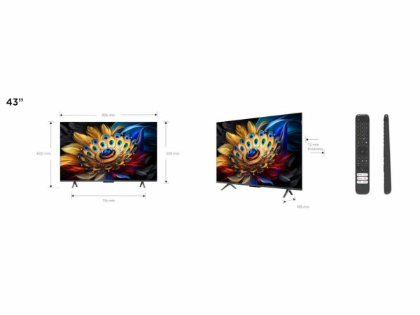 Televizor TCL 43C655QLED43''4K HDR PROGoogle TV' ( '43C655' ) 