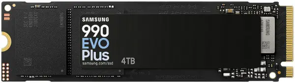 M.2 NVMe 4TB, 2280, Gen PCIe 4.0x4/5.0x2, 990 EVO Plus, Read up to 7250 MB/s, Write up to 6300 MB/s (single sided) ( MZ-V9S4T0BW ) 
