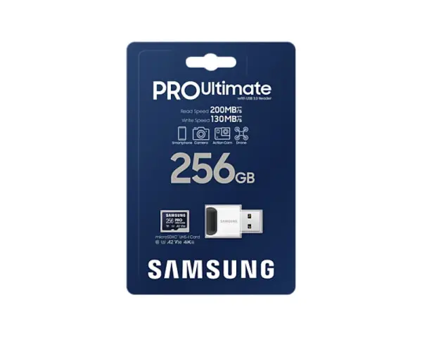 SAMSUNG Memorijska kartica PRO Ultimate MicroSDXC 256GB U3 + USB reader MB-MY256SB 