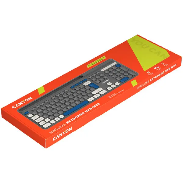 CANYON keyboard HKB-W03 EN AAA Wireless Grey ( CNS-HKBW03DG ) 