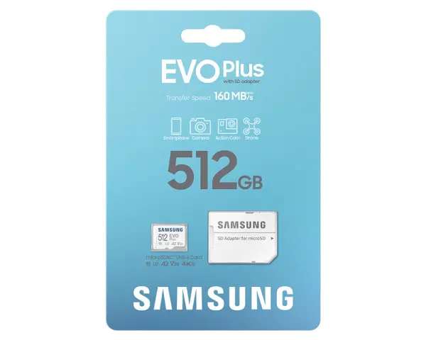 SAMSUNG Memorijska kartica EVO PLUS MicroSD 512GB class 10 + Adapter MB-MC512SA 