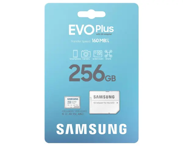 SAMSUNG Memorijska kartica EVO PLUS MicroSD 256GB class 10 + Adapter MB-MC256SA 