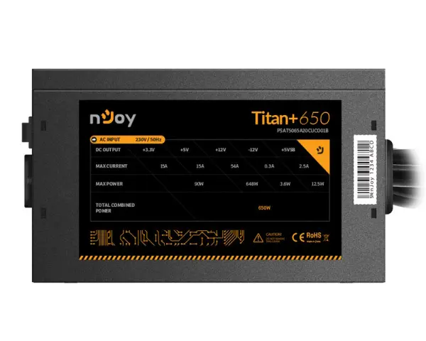 NJOY Titan+ 650 650W napajanje (PSAT5065A20CUCO01B) 